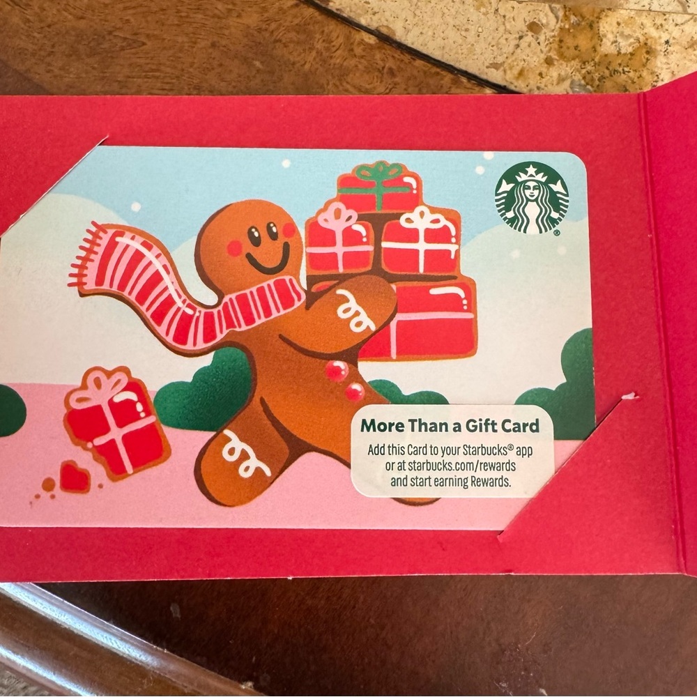 Starbucks Festive Gingerbread $75 Gift Card